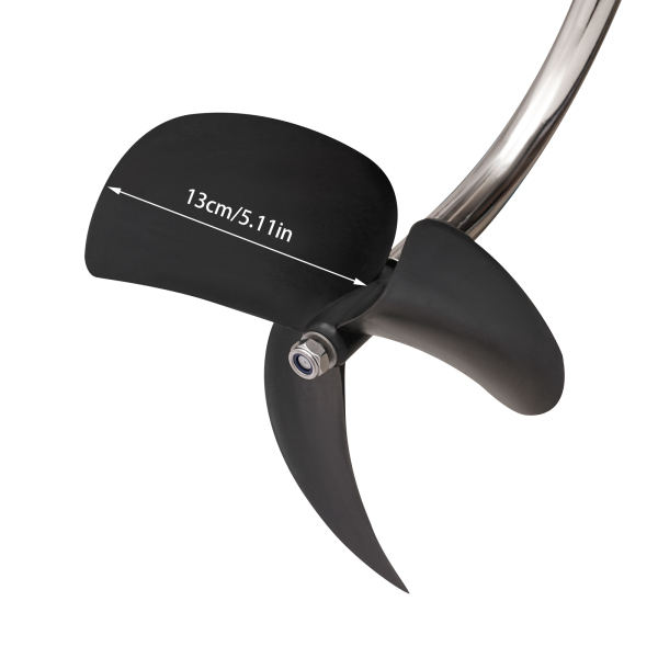 KITNEED 25.59in*1.96in Iron and Plastic Hand Operated Boat Propellers Hand Propeller for Canoe