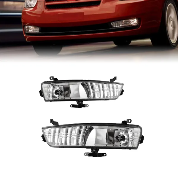 Replacement Driver and Passenger Fog Lights Lamps Lenses Compatible with 2007-2011 Accent 92201-1E000 92202-1E000