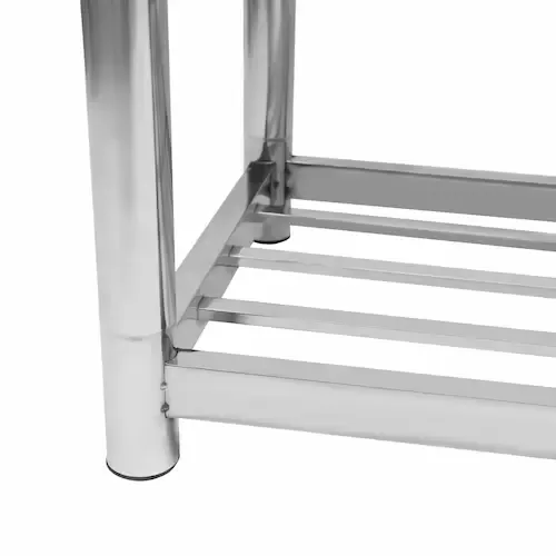 KITNEED Top-deal 47" Stainless Steel Table with Sink Hidden Kitchen Sink Double Bowl Bar Catering Sink
