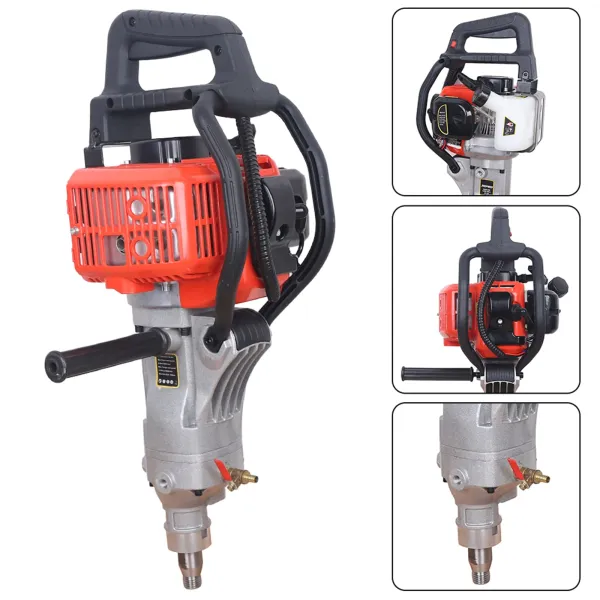 33cc Gasoline Power Drilling Machine 3-Position Wet & Dry Handheld Concrete Core Drill Rig, Diamond Core Drilling Machine