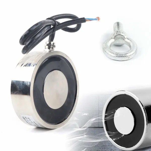 12V DC Electric Lifting Magnet 2000N Electromagnet Solenoid Lift Holding 200kg