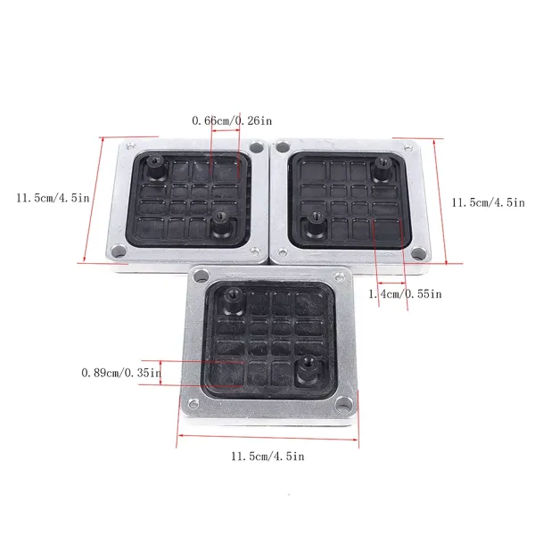 Replacement Chopper Blade, 440C Stainless Steel Blade for Commercial Vegetable Dicer Fruit Cutter, Interchangeable Blade&Pusher Block Set (1/4"+3/8"+1/2")