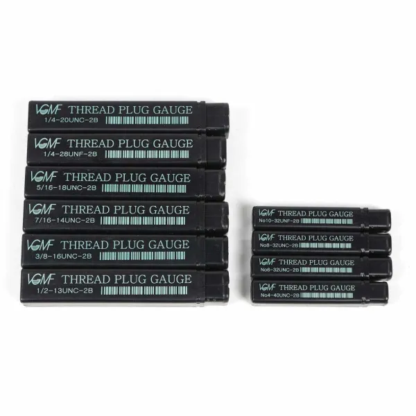 10Pcs Double End Thread Plug Gauge Set SKD11 Go No Go Class 2B ANSI Taper Lock Design High Precision Thread Gauge Detection Tool (10 Pieces) 10Pcs Double End Thread Plug Gauge Set SKD11 Go No Go Class 2B ANSI Taper Lock Design High Precision Thread Gauge Detection Tool (10 Pieces)