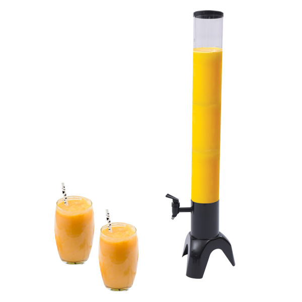 3L Beer Tower Dispenser Clear Liquor Tower Dispenser with Removable Ice Tube Beer Tower Drink Dispenser with Ice Tube