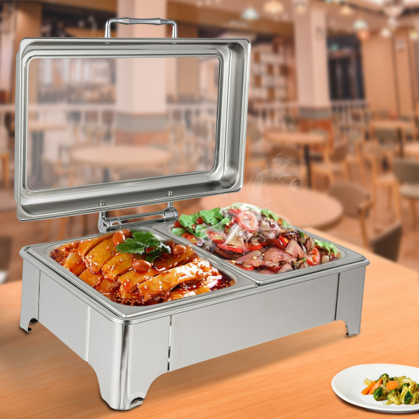 Chafing Dish Buffet Set, Buffet Servers and Warmers Professional Chaffing Server Set Commercial Chafer for Catering Chafing Dish Buffet Set, Buffet Servers and Warmers Professional Chaffing Server Set Commercial Chafer for Catering