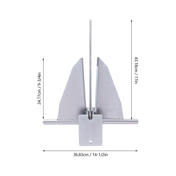 13LB Portable Galvanized Anchor Kit, Boat Anchor Kit, Boat Hook Kit for most boats such as pontoons, center consoles, deck boats, sailboats, and large boats.