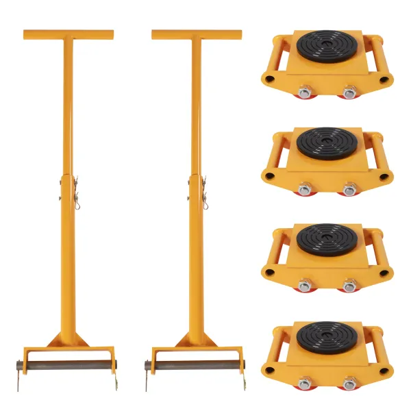 4pcs Machinery Mover, 6T Machinery Skate Dolly, 13200lbs Machinery Moving Skate, Machinery Mover Skate