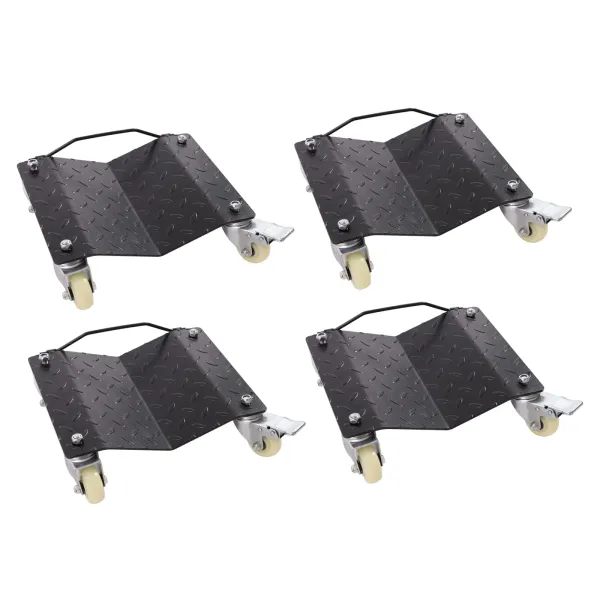 4Pcs Heavy Duty Wheel Dolly Car Stakes 6000LBS Capacity for Moving Cars, Trucks, ATVs