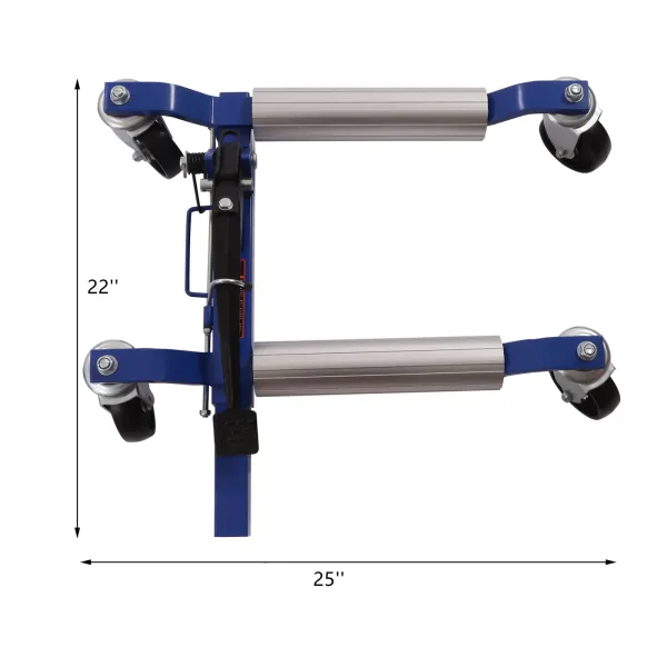 Car Wheel Dolly Heavy Duty Self Loading Dolly with Ratcheting Foot Pedal 1300lbs Capacity Set of 4