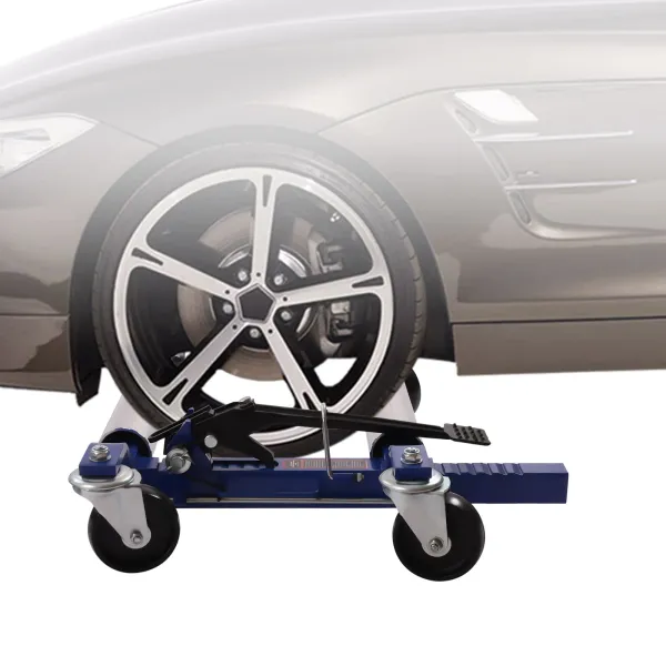Car Wheel Dolly Heavy Duty Self Loading Dolly with Ratcheting Foot Pedal 1300lbs Capacity Set of 4