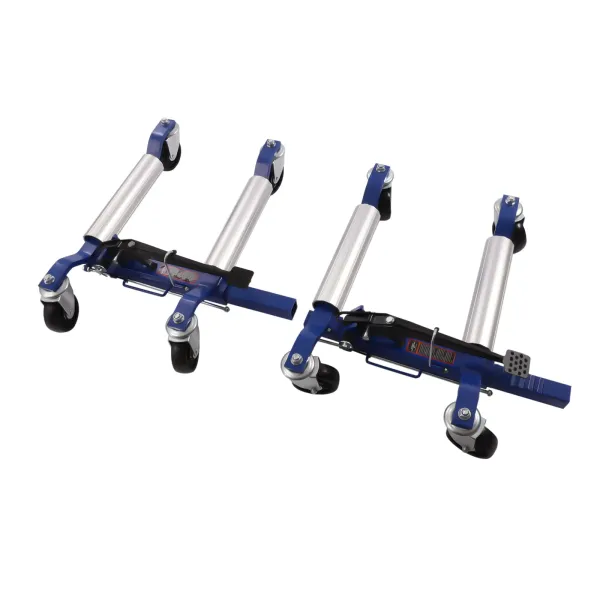 Car Wheel Dolly Heavy Duty Self Loading Dolly with Ratcheting Foot Pedal 1300lbs Capacity Set of 4