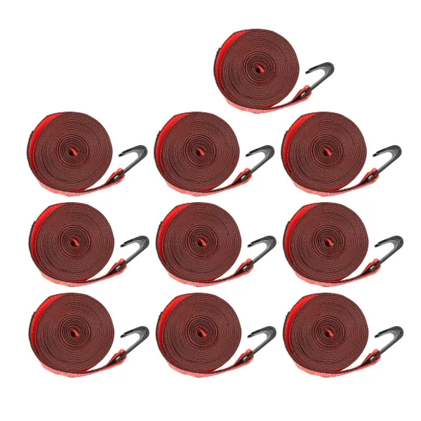 Winch Straps 4" x 30' Red Heavy Duty Tie Down w/ Flat Hook, 4 Inch Cargo Control for Flatbed Truck Utility Trailer