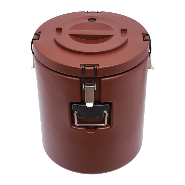 30L/27.24 QT Insulated Bucket, Brown Insulated Soup Container With Lid