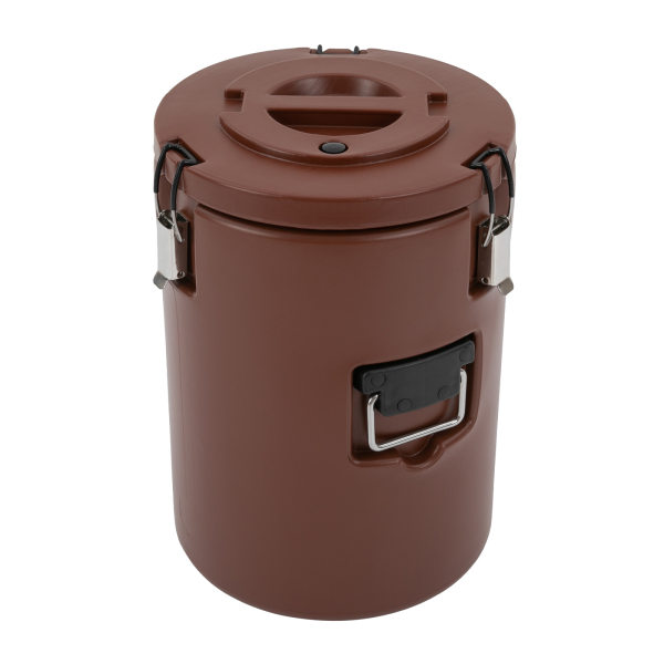 20L/21.1Qt Insulated Soup Container Commercial Soup Container for Hot or Cold Food Storage Brown