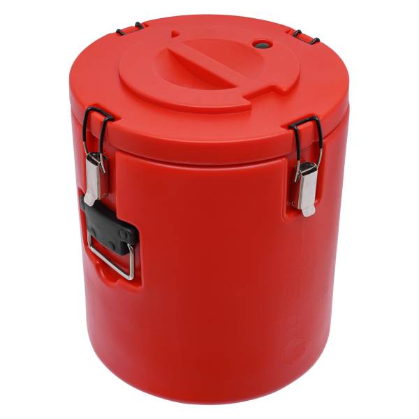 30L/27.24 QT Red Insulated Bucket, Insulated Soup Container With Lid