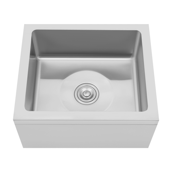 Free Standing Utility Sink Single Bowl Commercial Sink Restaurant Kitchen Sink Ideal For Homes Restaurants Hotels 22*19*12in Silver