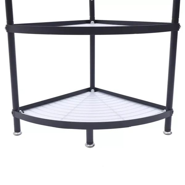 KITNEED 5-Tier Stainless Steel Free Standing Kitchen Corner Shelf Rack - Pot Rack
