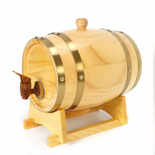 Wine Barrel Whiskey Barrel Dispenser for Red Wine Whiskey (5L)