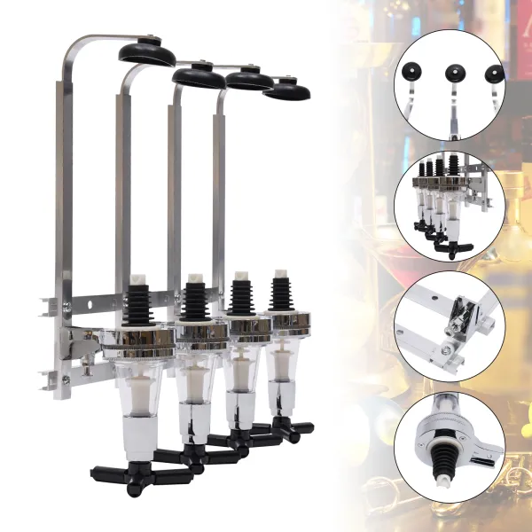 Hot-Selling Wine rack House Liquor Dispenser - 4-Bottle Drinks