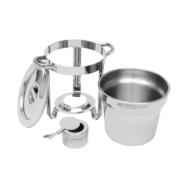 Soup Warmer, 7L/7.4Qt Soup Chafer Catering Supplies Food Warmer - 201 Stainless Steel Food Warmers with Handle, Lid for Parties