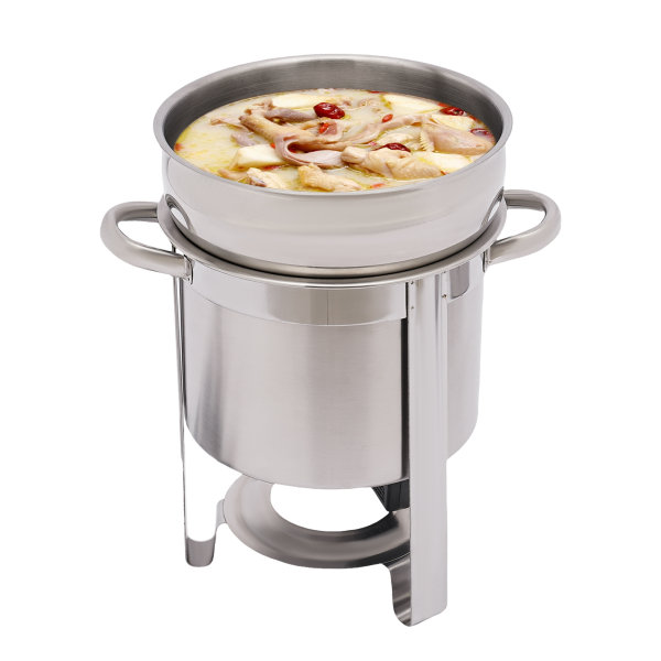 7 L Soup Chafer Catering Chafing Dish Food Pan Warmer Stainless Steel 7.43 Quart