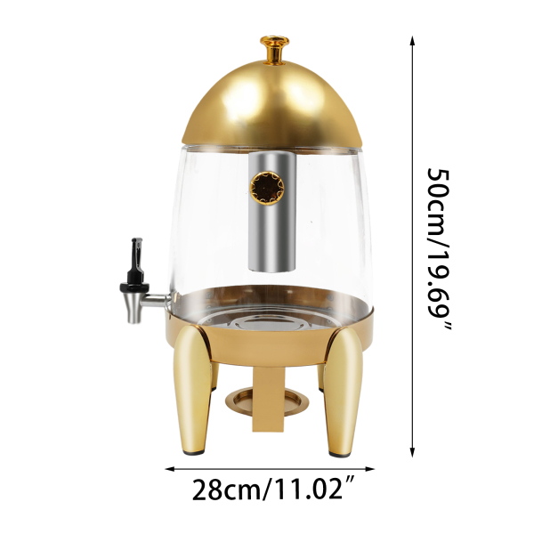 12L Beverage Dispenser, Stainless Steel Insulated Beverage Dispenser, Cold and Hot Drink Dispenser - Transparent model
