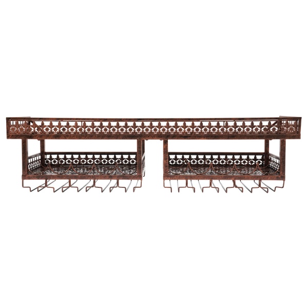 Bronze  Wine Rack, Industrial Wine Rack, Wall Mounted Wine Rack