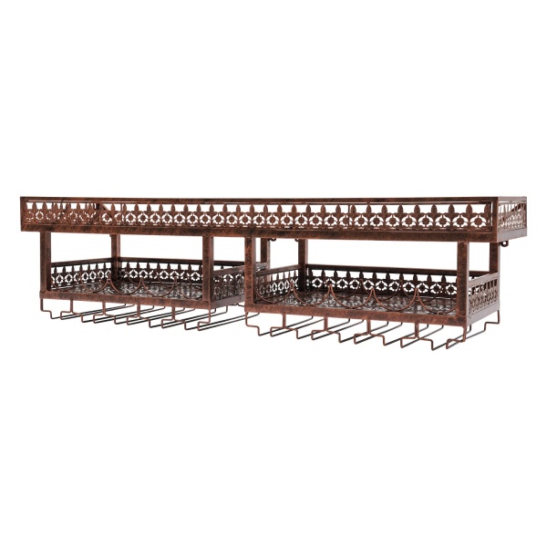 Bronze  Wine Rack, Industrial Wine Rack, Wall Mounted Wine Rack