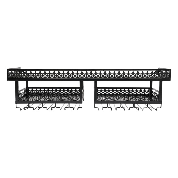 Black Wine Rack, Industrial Wine Rack, Wall Mounted Wine Rack