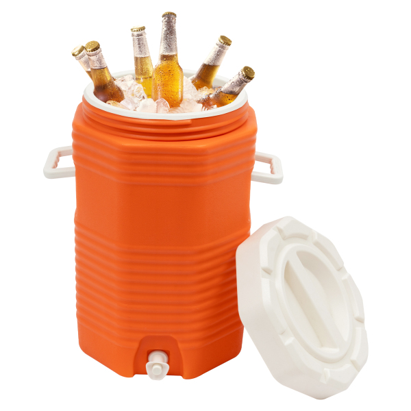 16L/4 gallons Insulated Drink Cooler, Insulated Beverage Cooler, Portable Sports Cooler for hot chocolate, ice cubes, hot water, milk