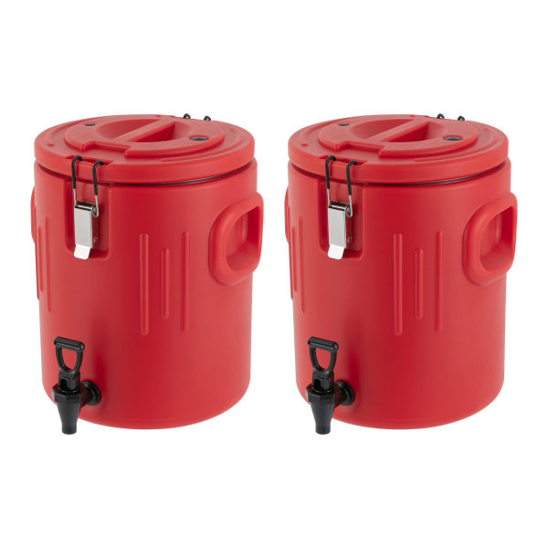 2pcs 20L Insulated Beverage Dispenser Water Insulated Beverage Cooler Cold Hot Drink Dispenser