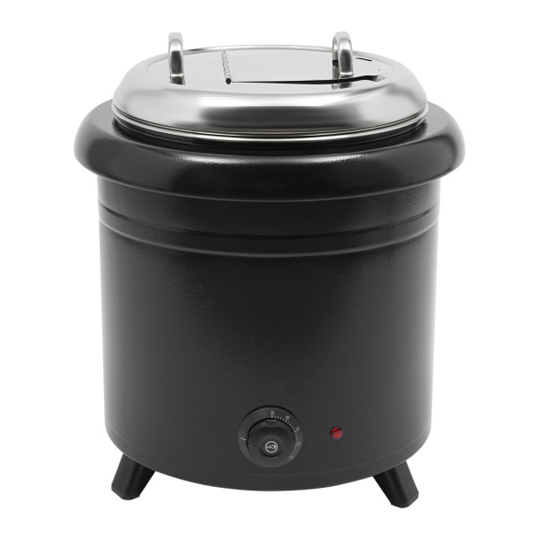 13L Soup Warmer, Commercial Soup Warmer, Stainless Steel Soup Warmer（Black）