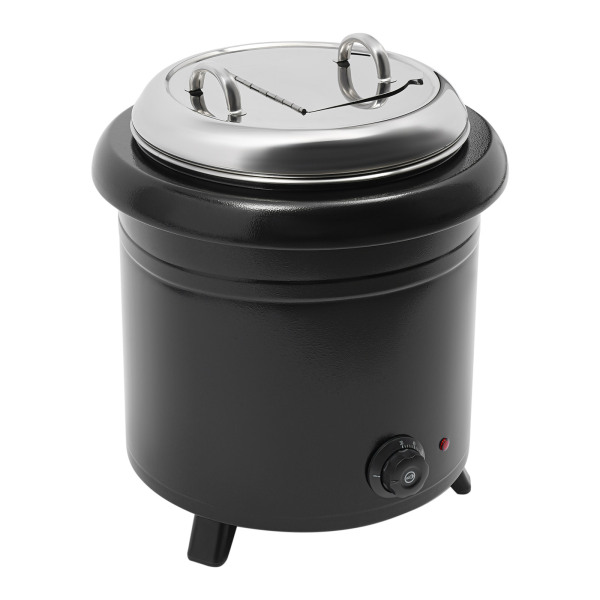 13L Soup Warmer, Commercial Soup Warmer, Stainless Steel Soup Warmer（Black）