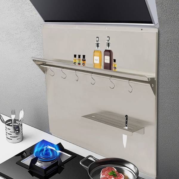 29.5*29.5in Range Hood Backsplash, Range Hood Wall Shield, Stainless Steel Splash Plate for Range Hood