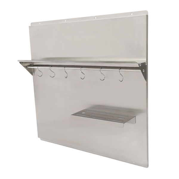 29.5*29.5in Range Hood Backsplash, Range Hood Wall Shield, Stainless Steel Splash Plate for Range Hood