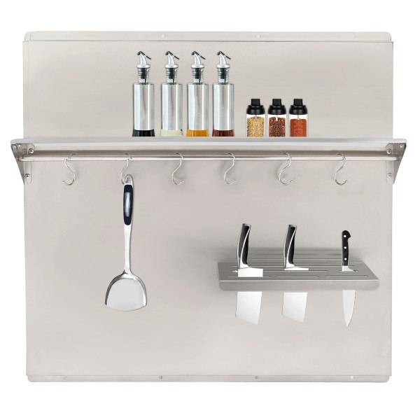 29.5*29.5in Range Hood Backsplash, Range Hood Wall Shield, Stainless Steel Splash Plate for Range Hood