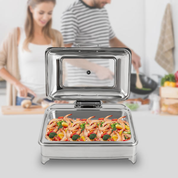 Food Warmers for Parties Buffets Electric, Stainless Steel Buffet Server and Warming Tray, 9L, Chafing Dish Buffet Set Food Warmers for Parties Buffets Electric, Stainless Steel Buffet Server and Warming Tray, 9L, Chafing Dish Buffet Set