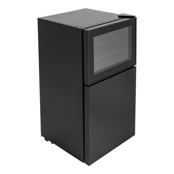 Black Wine Fridge Dual Zone 30 Bottles Wine Cooler Refrigerator Chiller for Red White Wine Champagne