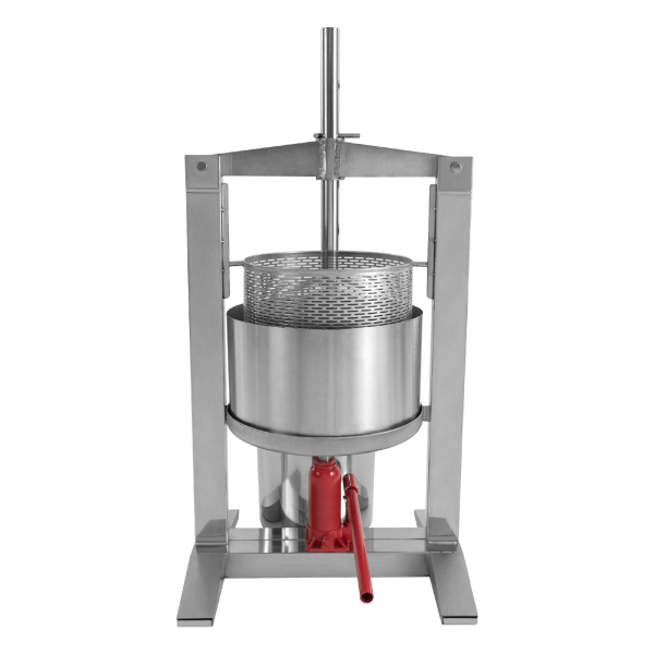 Fruit Press, DIY Large Fruit Press extractor for Wine and Juice Making, 20L Manual Fruit Press Stainless Steel Juicer Crusher with Hydraulic Jack