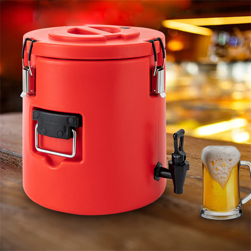 15L Red Insulated Hot Cold Catering Beverage Dispenser Coffee Juice Dispenser 