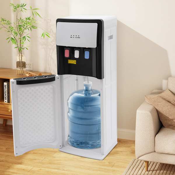 110V White Bottom Loading Water Cooler Dispenser Hot & Cold Standing Water Dispenser Hot and Cold Water Dispenser