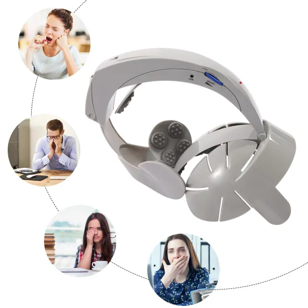 Electric Head Massager Helmet 3 Level Scalp Relax Acupuncture Points Vibration Electric Head Massager Helmet 3 Level Scalp Relax Acupuncture Points Vibration