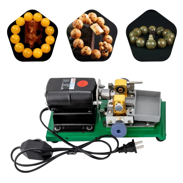 Pearl Hole Drilling Machine Electric Jewelry Driller Kit 110V 280W with Bead Holder and Anti-Slip Foot Mats