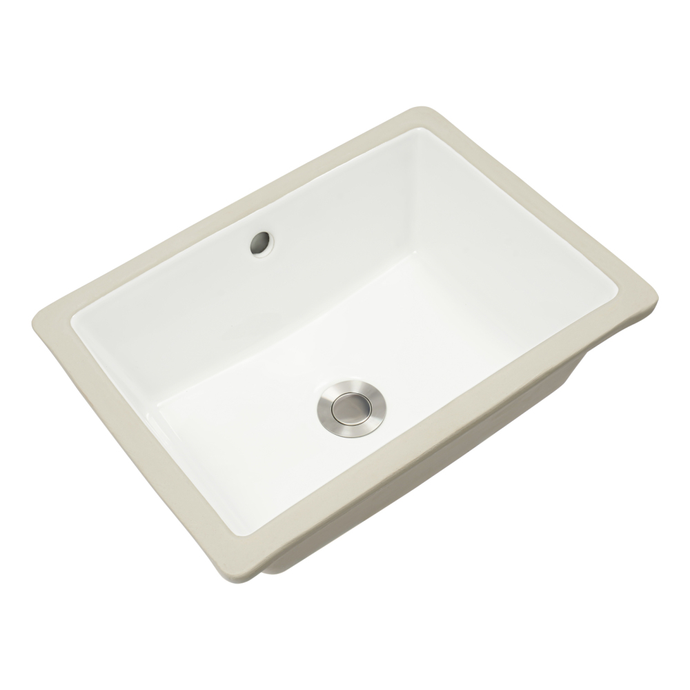 Small Undermount Bathroom Sinks, Rectangular Bathroom Vanity Sink White Porcelain Vessel Sink Cabinet
