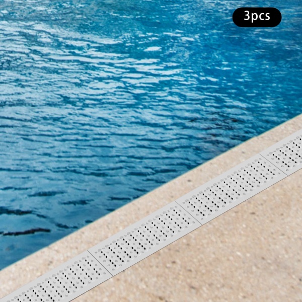 58*20 cm Stainless Steel Channel Drain Grate, Outside Metal Trench Drain Covers, Outdoor Sewer Drainage Grates