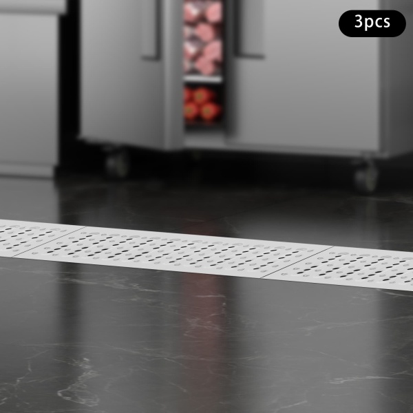 58*20 cm Stainless Steel Channel Drain Grate, Outside Metal Trench Drain Covers, Outdoor Sewer Drainage Grates