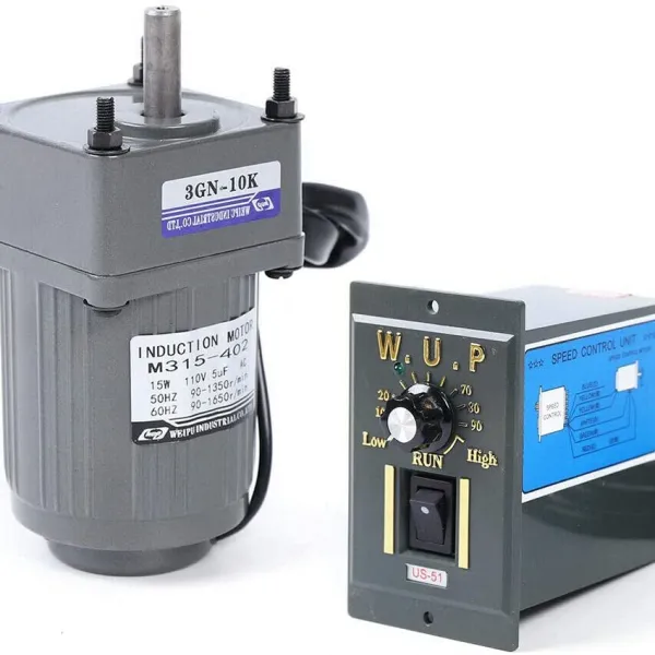 Electric Gear Motor AC 110V 15W 125RPM Single Phase Worm Gear Motor High Torque Deceleration Speed Reduction Motor