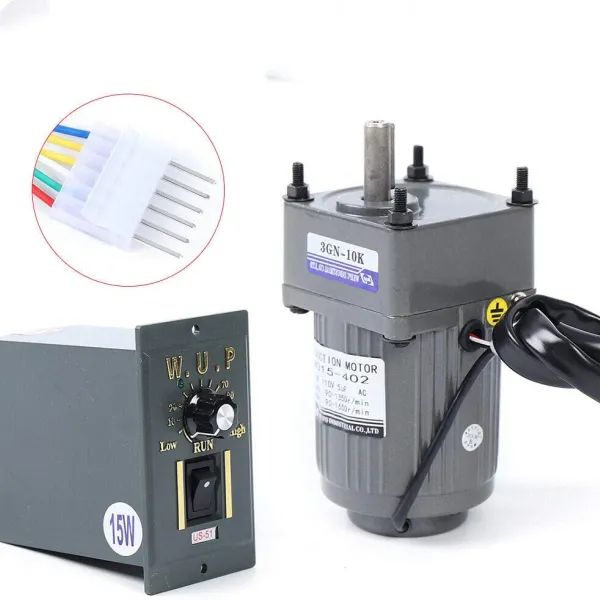 Electric Gear Motor AC 110V 15W 125RPM Single Phase Worm Gear Motor High Torque Deceleration Speed Reduction Motor