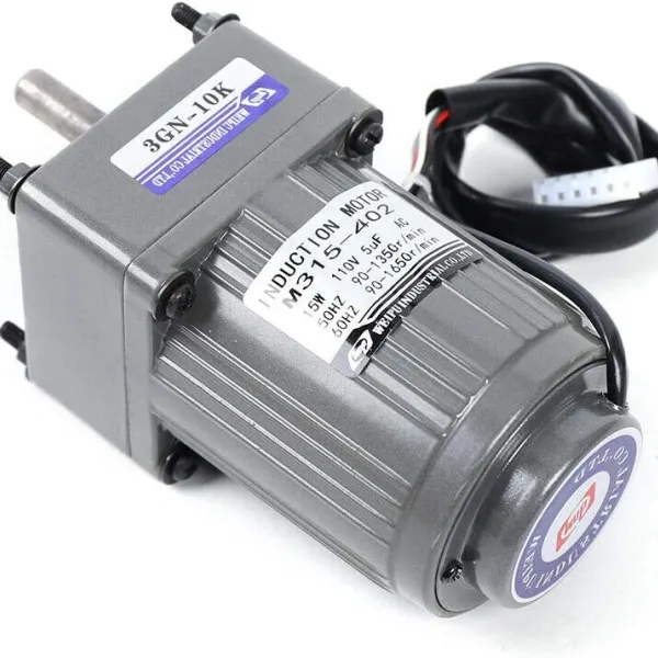 Electric Gear Motor AC 110V 15W 125RPM Single Phase Worm Gear Motor High Torque Deceleration Speed Reduction Motor