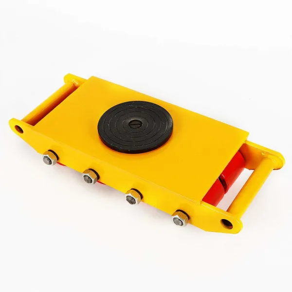 KITNEED 12T Industrial Heavy Duty Machine 8 Rollers Dolly Skate Roller Machinery Mover 360 Rotation Cap